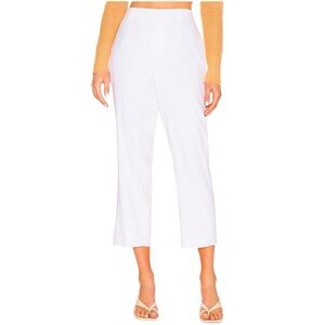 Vince Linen Tapered Pull On Pant in Optic White Size Large